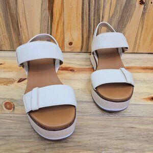 Caslon Briana-Lea Platform Sandal Leather Cream Size 10